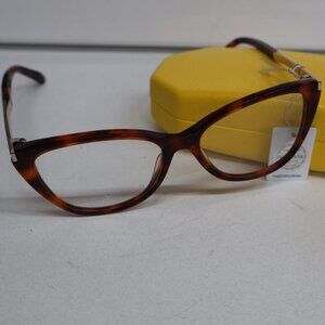 Swarovski Tortoiseshell Eyeglass Frames – Crystal Accent Temples - New With Tags